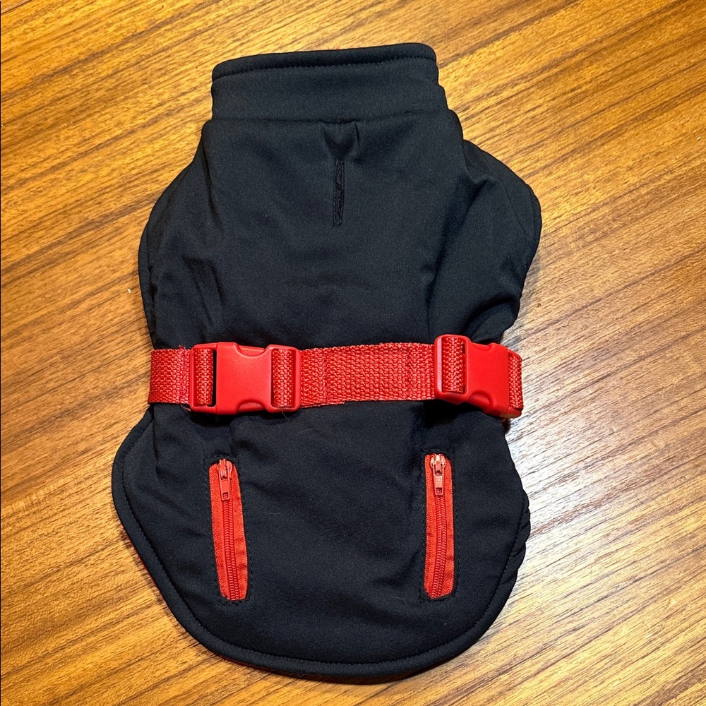 Zack & Zoey Black Dog Jacket with Red Accents